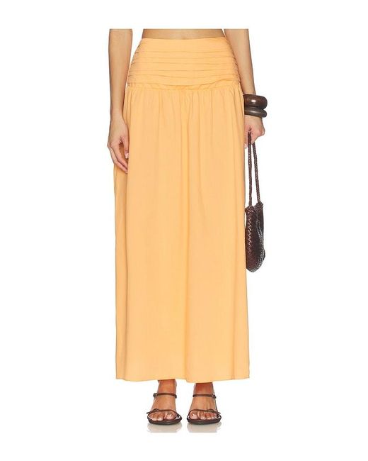Peixoto Orange Rowan Maxi Skirt
