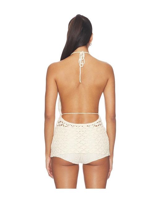 MORE TO COME White Alice Tie Front Top