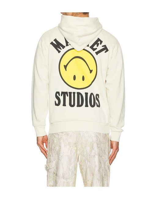 Market Multicolor Smiley Upside Down Lockup Hoodie for men