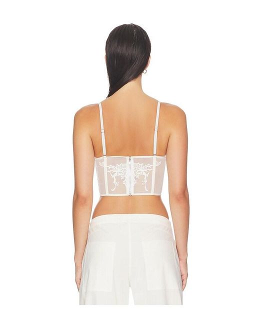 HAELO White Wing Lace Crop Corset