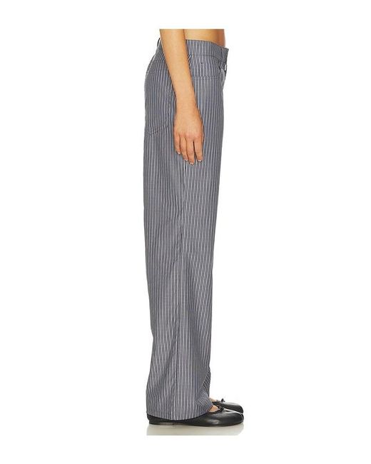 Rag & Bone Blue Saige Low-Rise Stripe Poplin Pant