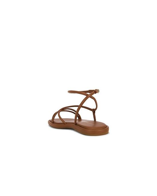 Loeffler Randall Multicolor Noor Strappy Ankle Wrap Flat Sandal