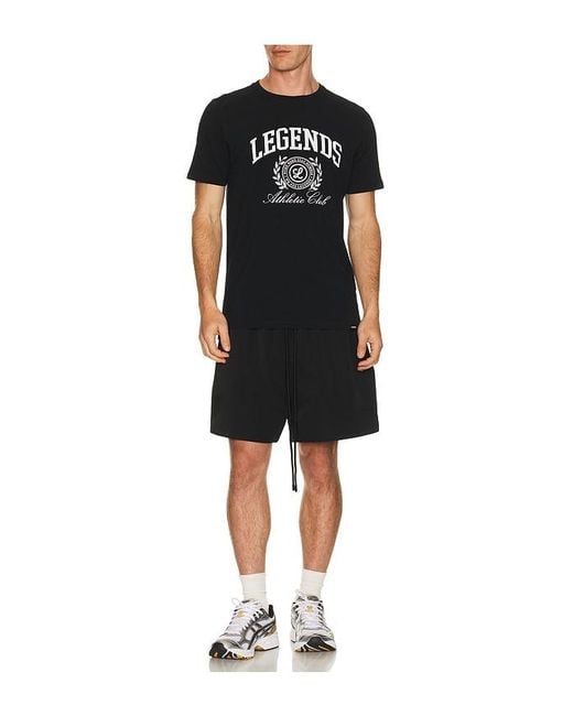 Legends Black Aviation Varsity Crest Tee for men