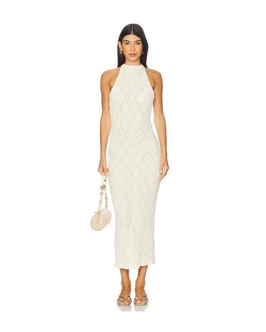 knee length dresses for ladies Solana Midi Dress | Cream Polka main image 0