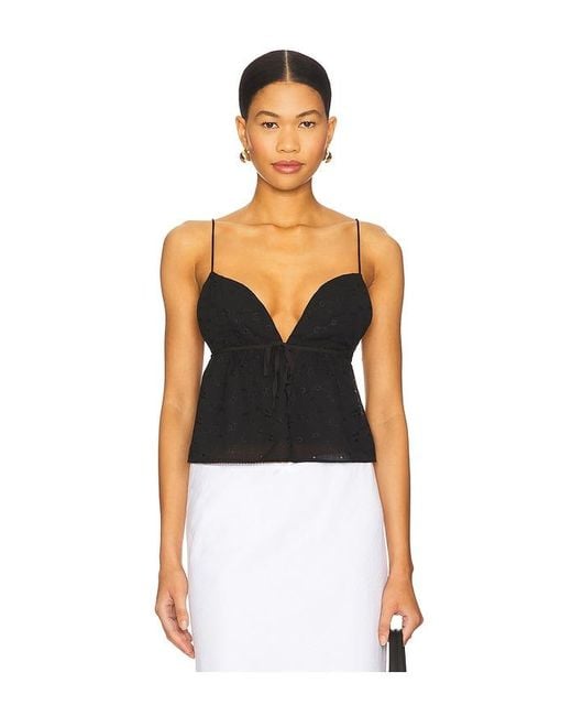 MORE TO COME Black Krystal Baby Doll Top