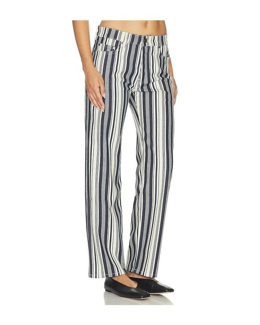 RENGGLI White Stripe Straight Jean