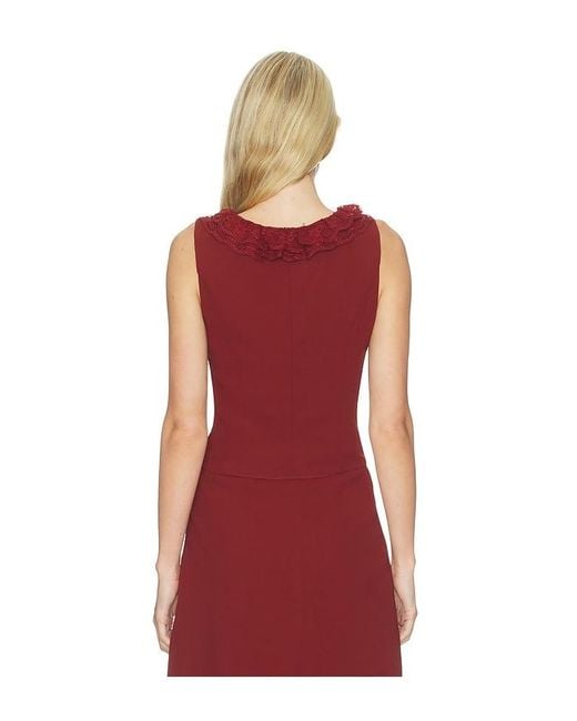 Astr Red Sleeveless Top