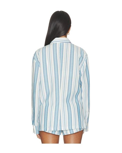 Lovers + Friends Blue Saylor Top