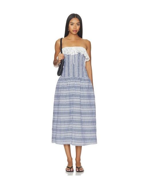 Maude Club Blue Freya Dress Plaid
