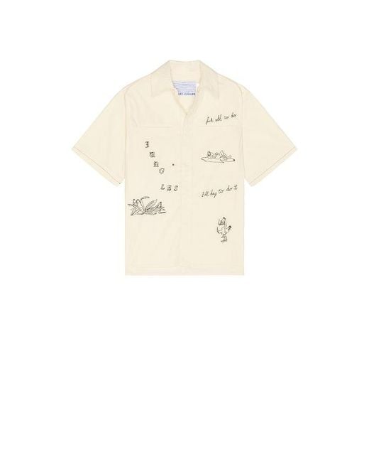 JUNGLES White Fuck All Button Up Shirt for men