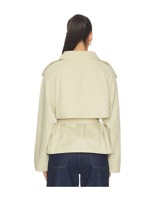 Elodie the Label Natural Saint Cropped Trench Jacket