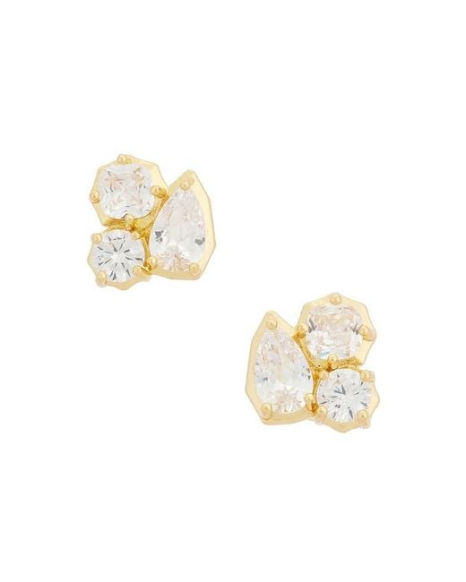 Shashi Metallic Georgian Cut Stud Earring