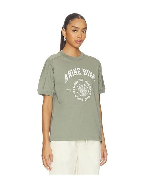 Anine Bing Green Walker Collegiate Tee