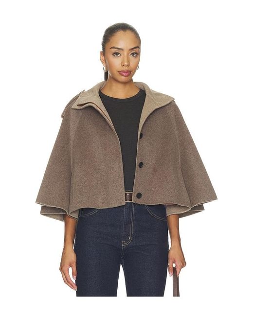 Jonathan Simkhai Brown Yara Cape Jacket