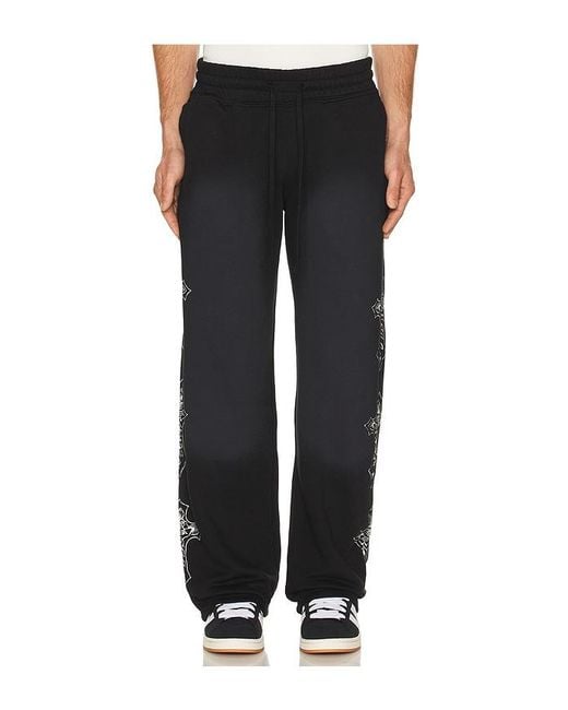 Ed Hardy Black Crosses Skulls Baggy Sweatpant for men