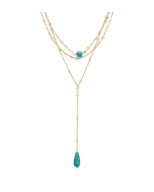 Ettika Metallic Forever Multi Chain Lariat Choker