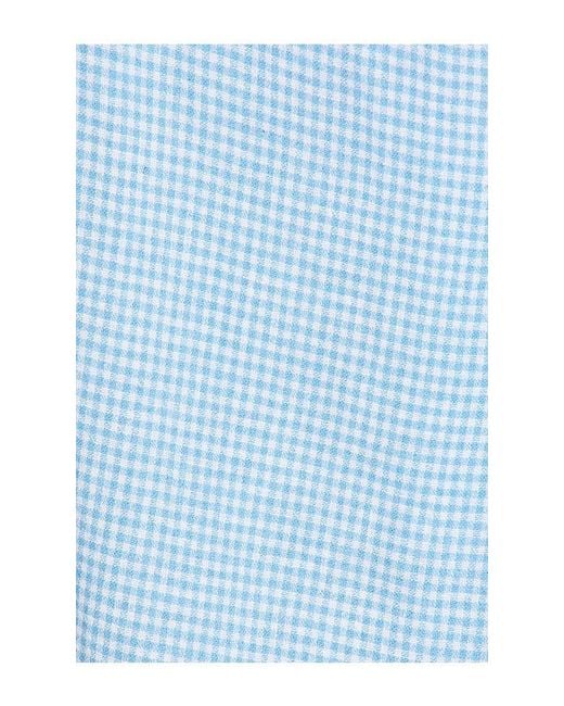 Eberjey Blue Linen Blend Relaxed Sleeve Top