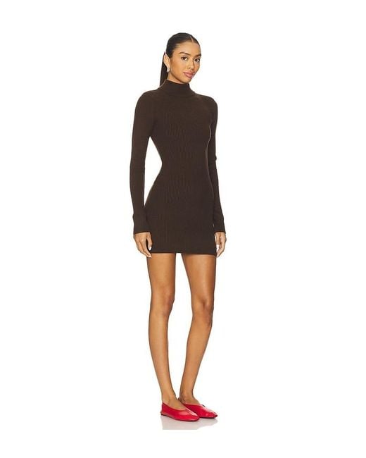 Frankie's Bikinis Date Night Ribbed Knit Mini ドレス Black
