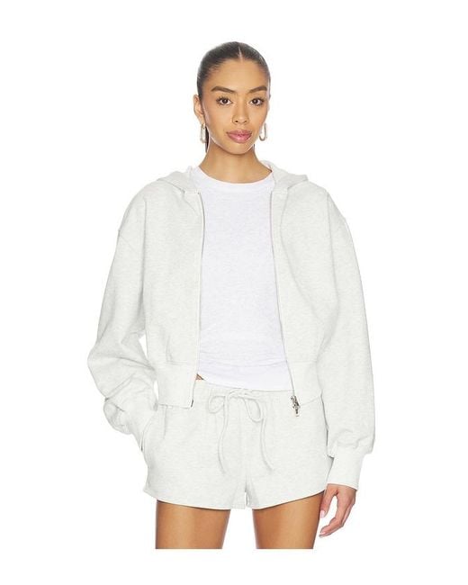 superdown White Blanka Zip Up Hoodie