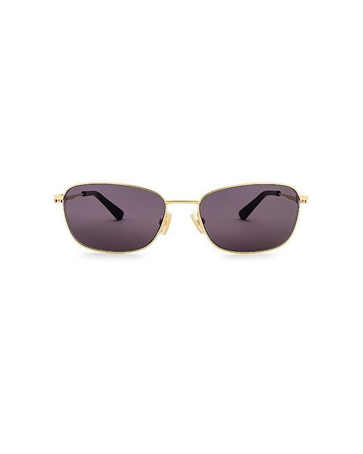 Bottega Veneta Metallic Split Rectangular Sunglasses