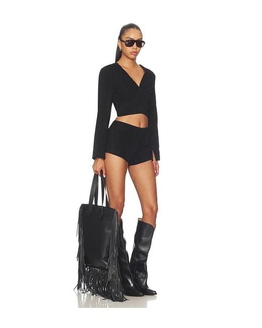 IRO Black Paper Franges Bag