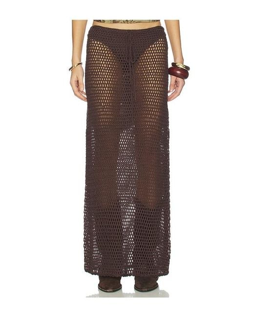 superdown Brown Amelia Maxi Skirt