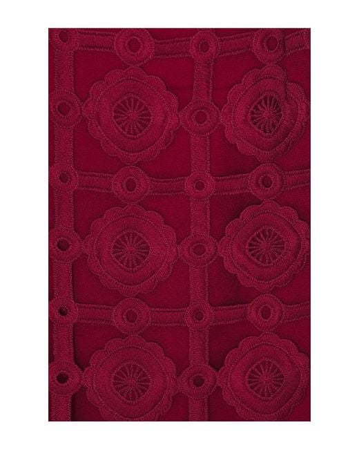 MILLY Red Katie Tile Lace Dress