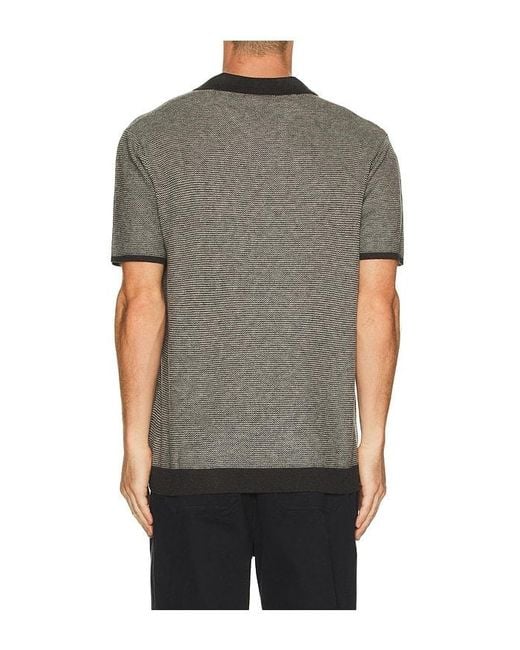 Marine Layer Black Liam Sweater Polo for men