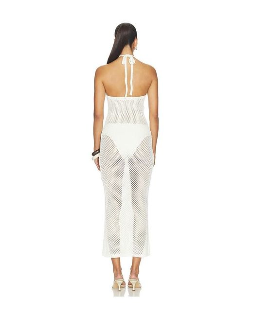 MORE TO COME White Rooney Crochet Maxi Dress