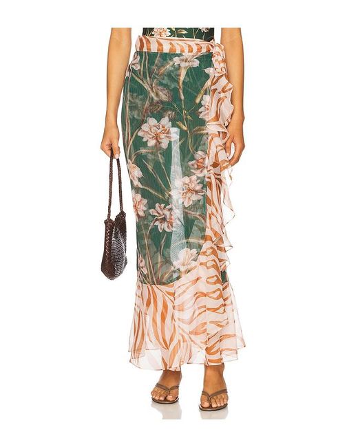 PATBO Bonatic Retro Wrap Skirt Green