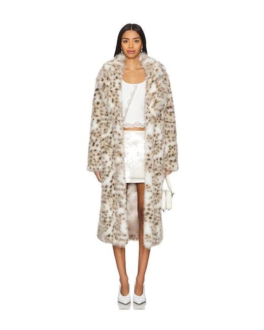 MAJORELLE White Lola Faux Fur Coat