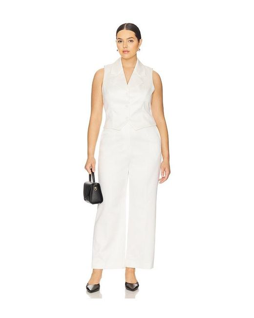 L'academie White 'Academie Carinne Satin Vest Top