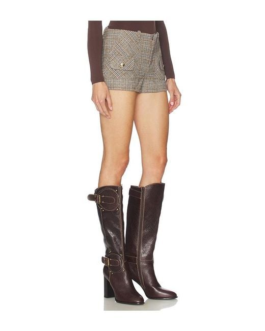 GUIZIO Black Patch Pocket Tartan Short