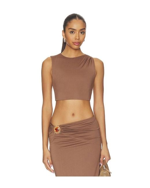 MORE TO COME Brown Brixton Top