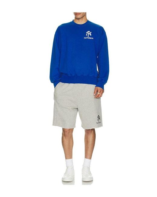 No Problemo Blue Nyp Sweatshort for men