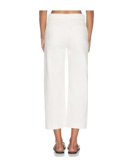Pistola White Kacey Mid Rise Cuffed Boyfriend Jeans
