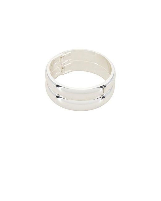 Ettika White Simple Stack Bangle Set
