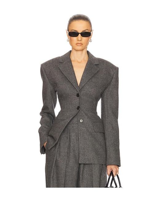 Helsa Black The Tweed S Curve Blazer