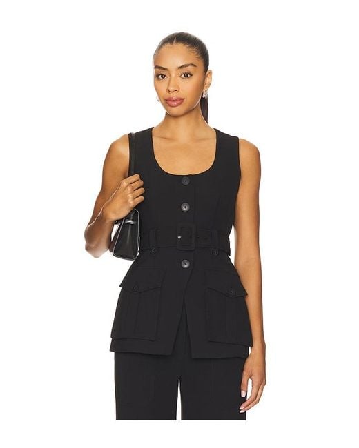 Veronica Beard Black Becker Vest