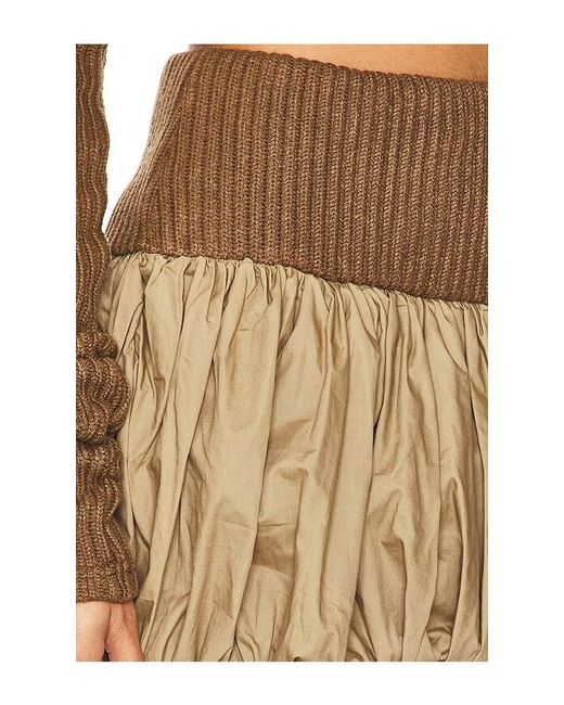 ZEMETA Natural Sandy Knit Balloon Skirt