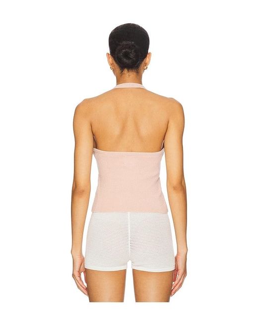 With Jean White Rose Top