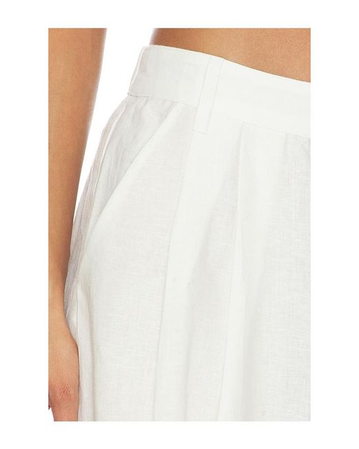 Enza Costa White Linen Easy Trouser