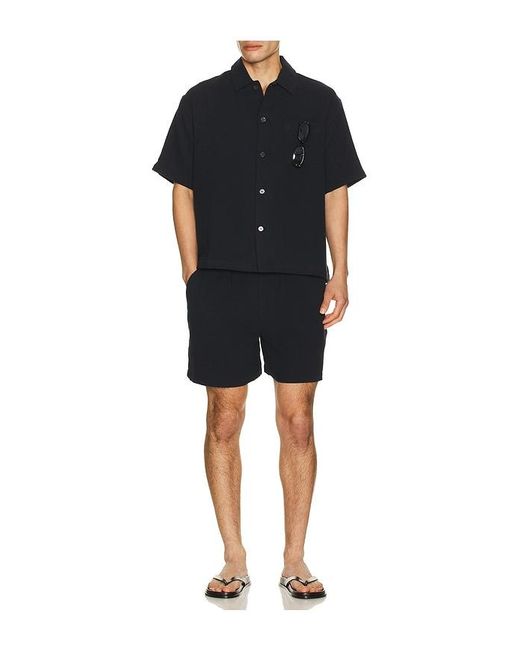 FRAME Black Open Weave Shirt for men