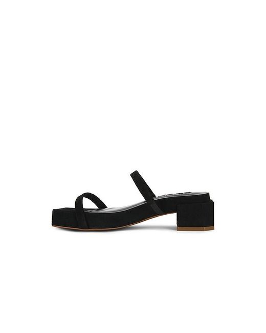 By Far Black Tanya Suede Sandal