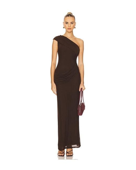 superdown Brown Fleur Maxi Dress