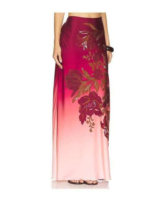 Rococo Sand Red Maxi Skirt