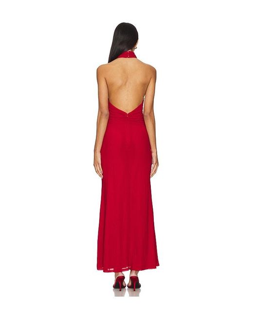 Runaway the Label Red Antoine Maxi Dress