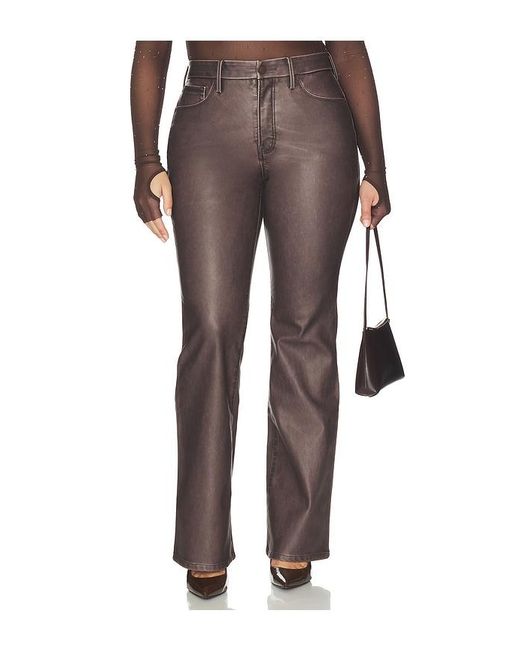 GOOD AMERICAN Gray Good Classic Bootcut Faux Leather Pants