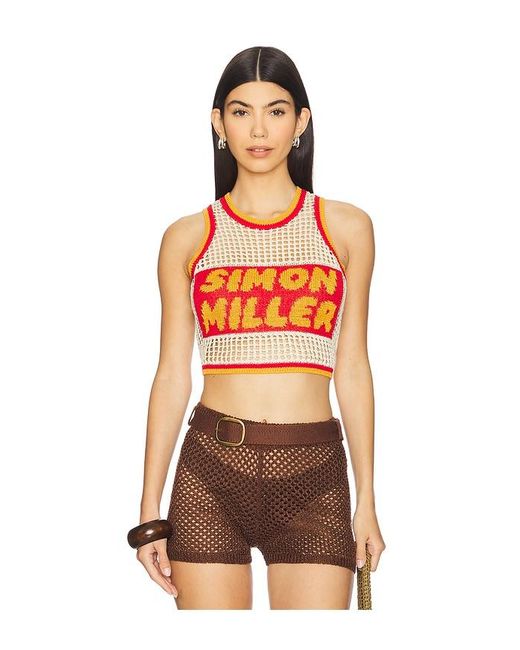 Simon Miller Orange Dibby Knit Tank Top
