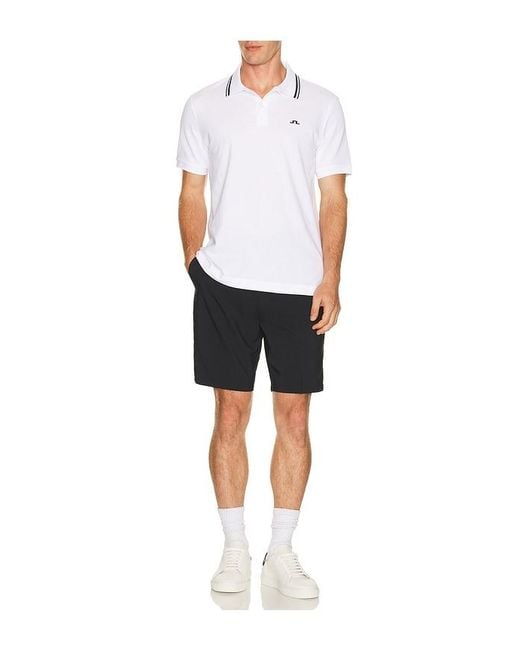 J.Lindeberg White Joey Tipping Polo for men